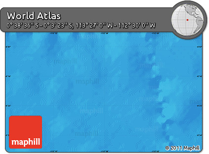 Physical Map of the Area around 0° 21' 0" S, 112° 58' 29" W