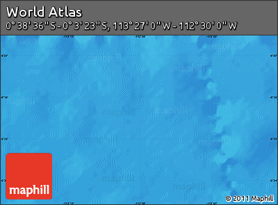 Physical Map of the Area around 0° 21' 0" S, 112° 58' 29" W