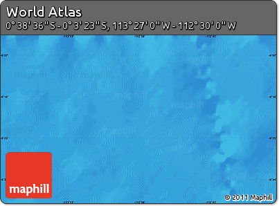 Physical Map of the Area around 0° 21' 0" S, 112° 58' 29" W