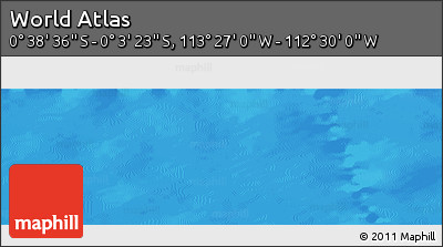 Physical Panoramic Map of the Area around 0° 21' 0" S, 112° 58' 29" W