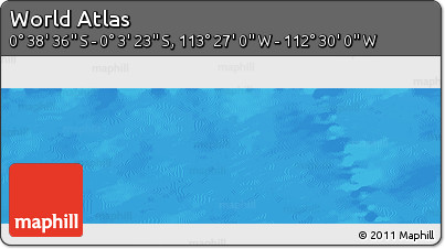 Physical Panoramic Map of the Area around 0° 21' 0" S, 112° 58' 29" W
