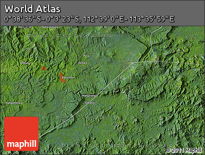 Satellite Map of the Area around 0° 21' 0" S, 113° 7' 30" E