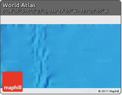 Shaded Relief 3D Map of the Area around 0° 21' 0" S, 113° 49' 29" W