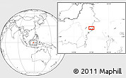 Blank Location Map of Samarinda