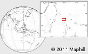 Blank Location Map of the area around 0° 21' 0" S, 119° 55' 30" E