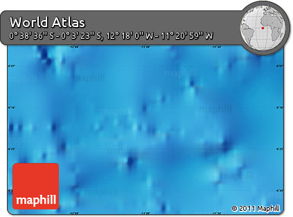 Physical Map of the Area around 0° 21' 0" S, 11° 49' 29" W
