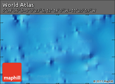 Physical Map of the Area around 0° 21' 0" S, 11° 49' 29" W