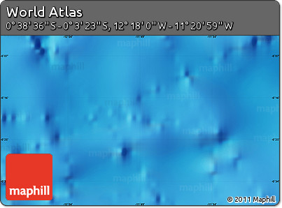 Physical Map of the Area around 0° 21' 0" S, 11° 49' 29" W