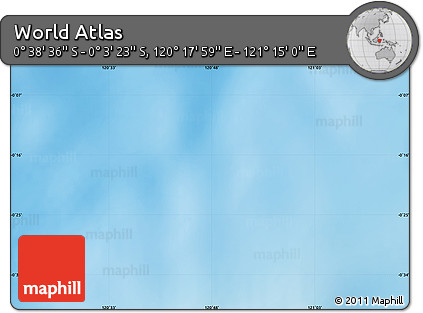 Physical Map of the Area around 0° 21' 0" S, 120° 46' 30" E