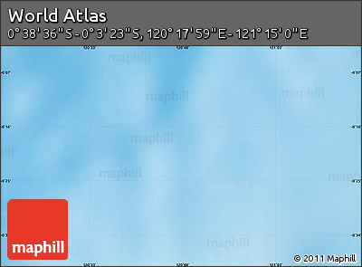 Physical Map of the Area around 0° 21' 0" S, 120° 46' 30" E