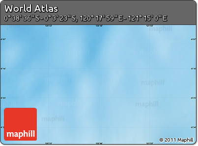 Physical Map of the Area around 0° 21' 0" S, 120° 46' 30" E