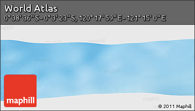 Physical Panoramic Map of the Area around 0° 21' 0" S, 120° 46' 30" E