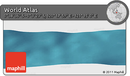 Satellite Panoramic Map of the Area around 0° 21' 0" S, 120° 46' 30" E