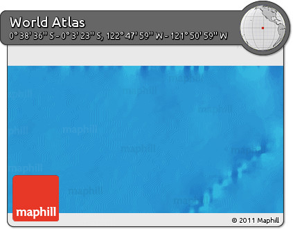 Physical 3D Map of the Area around 0° 21' 0" S, 122° 19' 29" W