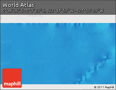 Physical 3D Map of the Area around 0° 21' 0" S, 122° 19' 29" W