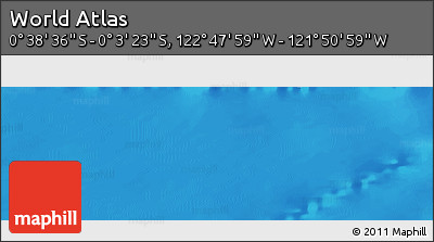 Physical Panoramic Map of the Area around 0° 21' 0" S, 122° 19' 29" W