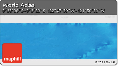 Physical Panoramic Map of the Area around 0° 21' 0" S, 122° 19' 29" W