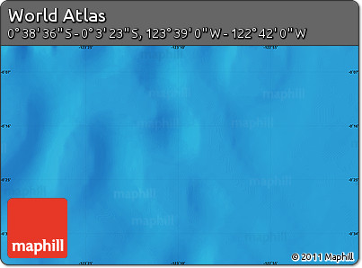 Shaded Relief Map of the Area around 0° 21' 0" S, 123° 10' 30" W
