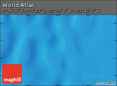 Shaded Relief Map of the Area around 0° 21' 0" S, 123° 10' 30" W