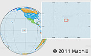 Political Location Map of the area around 0° 21' 0" S, 124° 1' 30" W