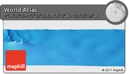 Physical Panoramic Map of the Area around 0° 21' 0" S, 124° 1' 30" W