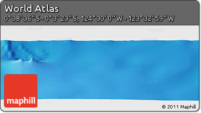 Physical Panoramic Map of the Area around 0° 21' 0" S, 124° 1' 30" W