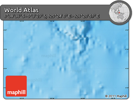 Physical Map of the Area around 0° 21' 0" S, 125° 52' 30" E