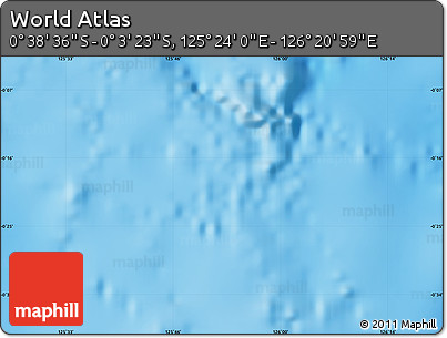 Physical Map of the Area around 0° 21' 0" S, 125° 52' 30" E