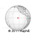 Outline Map of the Area around 0° 21' 0" S, 125° 43' 29" W, rectangular outline