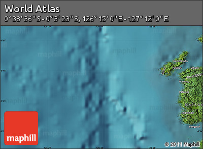 Satellite Map of the Area around 0° 21' 0" S, 126° 43' 29" E