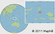 Savanna Style Location Map of the area around 0° 21' 0" S, 128° 25' 30" E