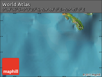 Satellite Map of the Area around 0° 21' 0" S, 129° 16' 30" E