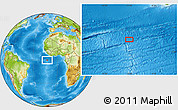 Physical Location Map of the area around 0° 21' 0" S, 12° 40' 30" W