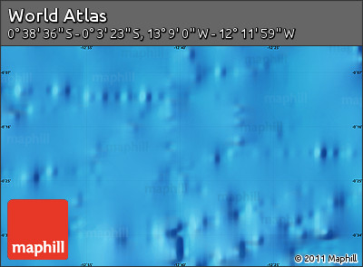 Physical Map of the Area around 0° 21' 0" S, 12° 40' 30" W