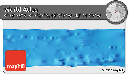 Physical Panoramic Map of the Area around 0° 21' 0" S, 12° 40' 30" W