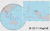 Gray Location Map of the area around 0° 21' 0" S, 131° 49' 29" E