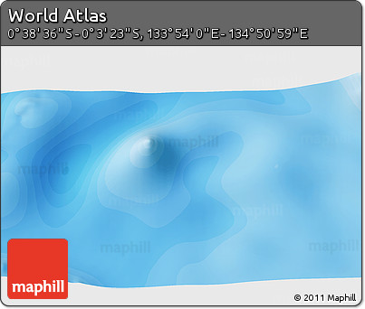 Political 3D Map of the Area around 0° 21' 0" S, 134° 22' 30" E