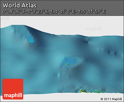 Satellite 3D Map of the Area around 0° 21' 0" S, 135° 13' 29" E