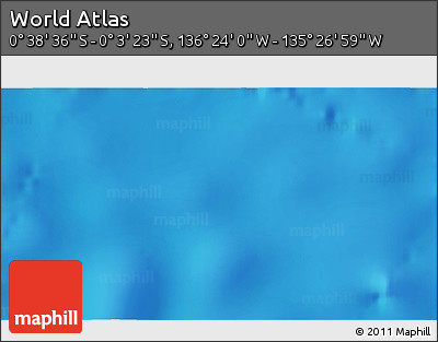 Physical 3D Map of the Area around 0° 21' 0" S, 135° 55' 30" W