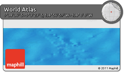 Physical Panoramic Map of the Area around 0° 21' 0" S, 138° 28' 29" W