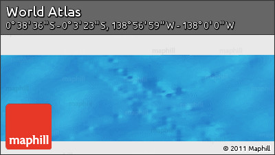 Physical Panoramic Map of the Area around 0° 21' 0" S, 138° 28' 29" W