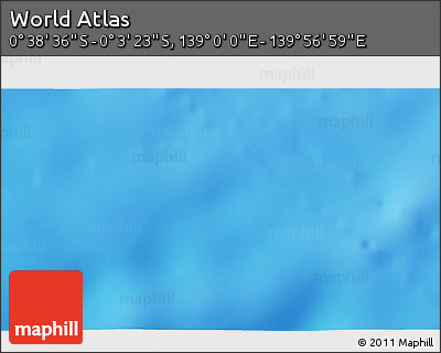 Physical 3D Map of the Area around 0° 21' 0" S, 139° 28' 29" E