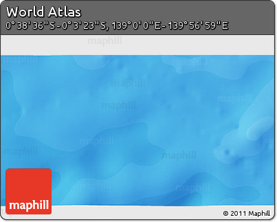 Political 3D Map of the Area around 0° 21' 0" S, 139° 28' 29" E
