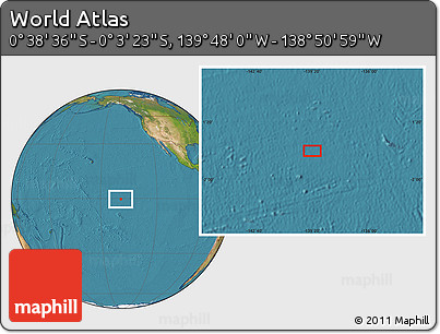 Satellite Location Map of the Area around 0° 21' 0" S, 139° 19' 29" W