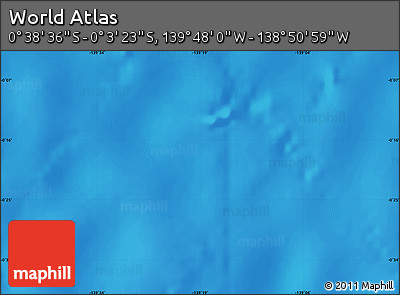 Physical Map of the Area around 0° 21' 0" S, 139° 19' 29" W