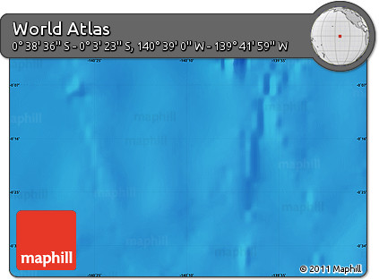 Shaded Relief Map of the Area around 0° 21' 0" S, 140° 10' 30" W