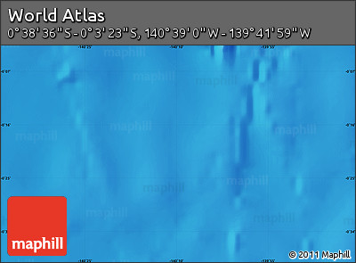 Shaded Relief Map of the Area around 0° 21' 0" S, 140° 10' 30" W