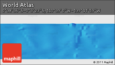 Physical Panoramic Map of the Area around 0° 21' 0" S, 140° 10' 30" W