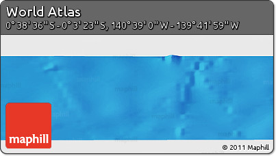 Shaded Relief Panoramic Map of the Area around 0° 21' 0" S, 140° 10' 30" W