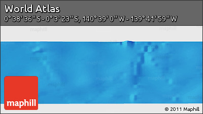 Shaded Relief Panoramic Map of the Area around 0° 21' 0" S, 140° 10' 30" W
